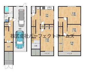 池田旭町戸建　賃貸の物件間取画像